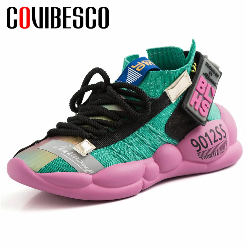 

COVIBESCO Fashion Casual Women Flats New 2019 Spring Summer Round Toe Platforms Lace Up Women Sneakers Party Basic Shoes Woman