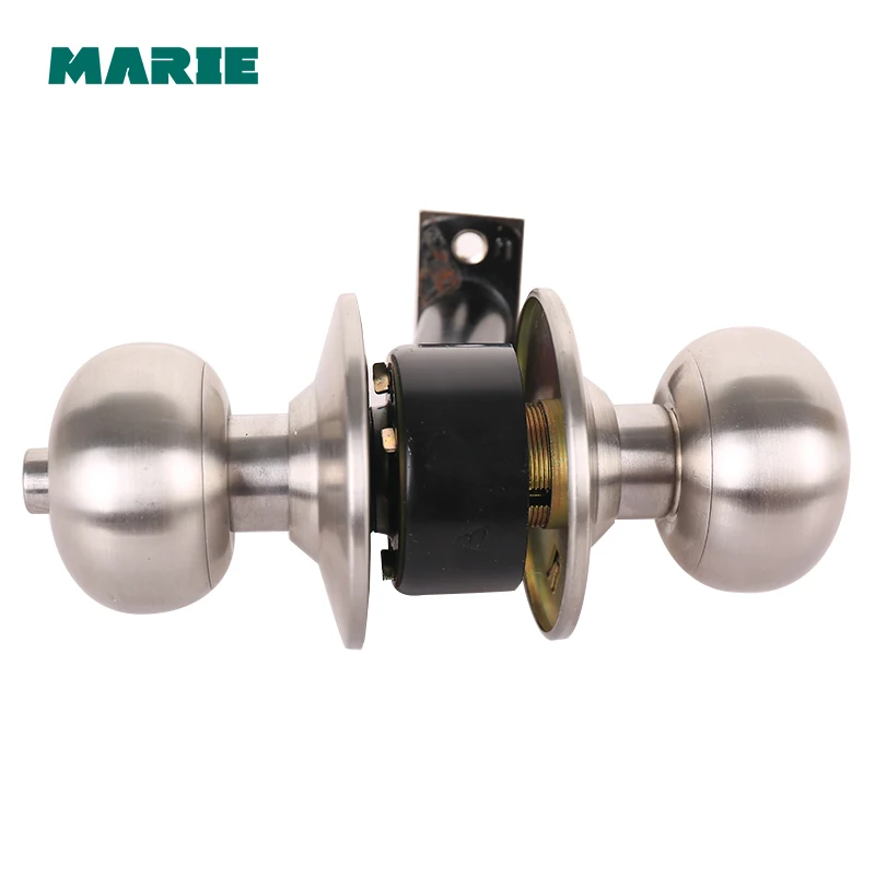 Round Lever Handle Knob Knobs Door Lock Bedroom Bathroom Locks Stainless Steel For Room Door Wooden Door Iron Gate New