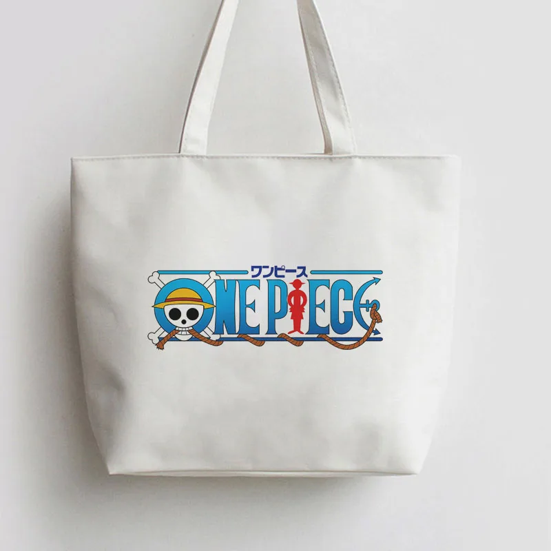 One Piece Monkey.D.Luffy Japanese Anime Canvas Shopping bag Cartoon