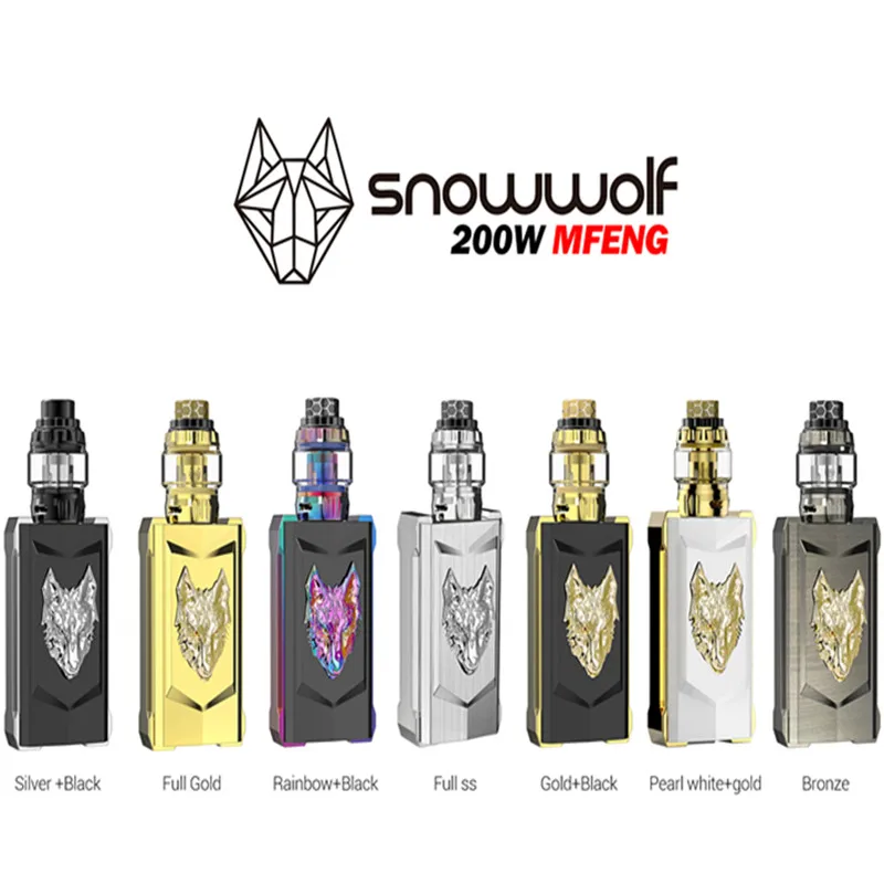 100% Оригинальные новейшая электронная сигарета комплект vape sigelei snowwolf диапазон MFENG