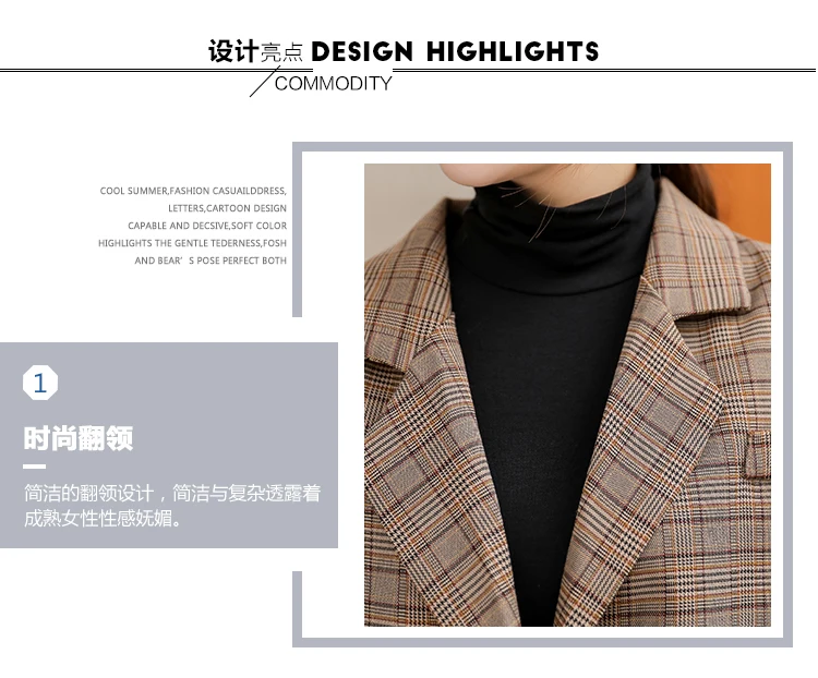Genayoa Высокое качество пальто и куртки для женщин Женский блейзер офисный женский винтажный Блейзер Женский клетчатый пиджак Корейский стиль