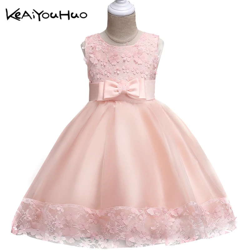 Keaiyouhuo свадьбы Vestidos Одежда для маленьких девочек Детские платья летнее платье с цветочным рисунком праздничное платье принцессы для малышей пышная детская Костюмы