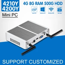 Безвентиляторный мини-компьютер Окна 10 Linux computadora Intel Core i5 4200Y 4210Y Мини-ПК офис настольный компьютер HTPC media player