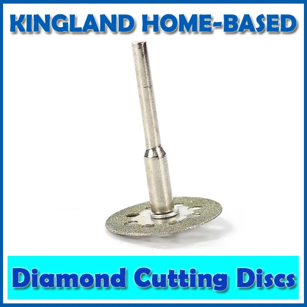 10PCS Mini 22mm Vented Rotary Diamond Cutting Disks+Mandrel Dremel Tools DIY 