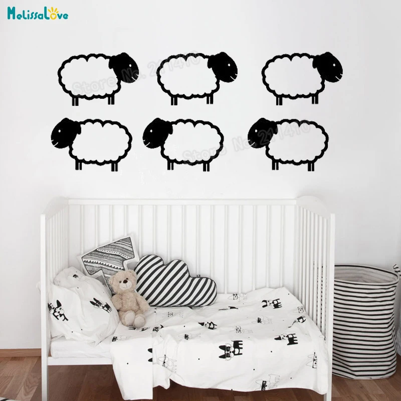New Design Baby Wall Sticker Counting Lovely Sheeps Decals Home Decor
