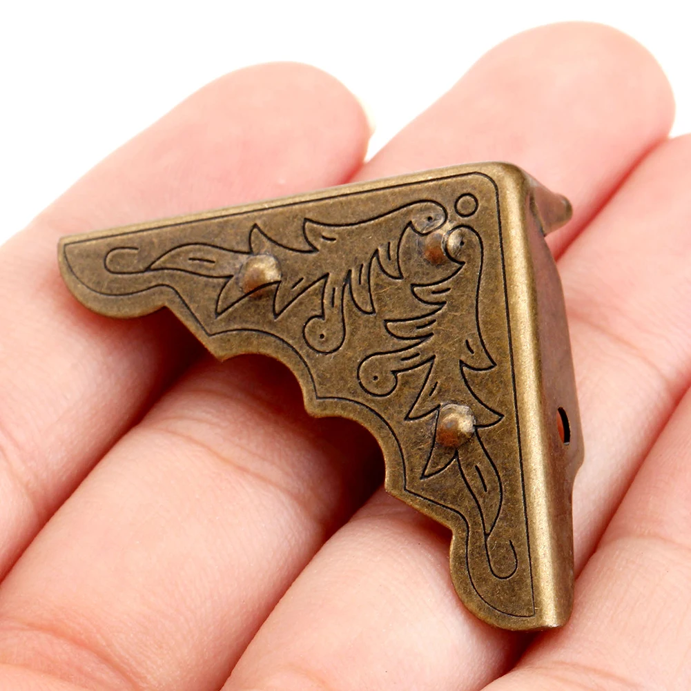 1 Set Antique Metal Decorative Protective Corners Jewelry Box Gift Wood Case Feet Leg Corner Guard for Furniture + 24 Screws 1 Set Antique Metal Decorative Protective Corners Jewelry Box Gift Wood Case Feet Leg Corner Guard for Furniture + 24 Screws