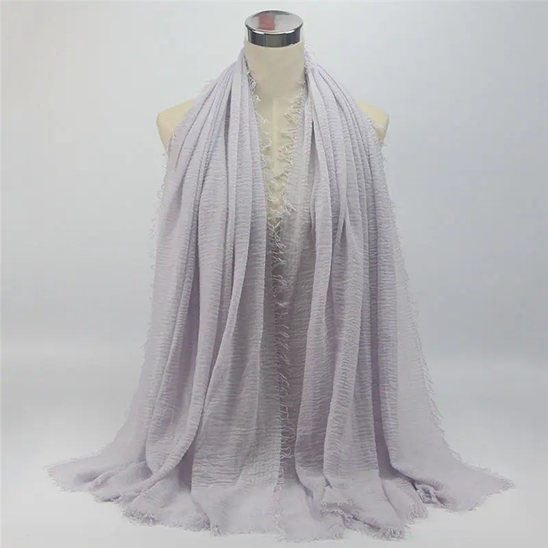  Premium Viscose Maxi Crinkle Cloud Hijab Scarf Shawl Soft Islam Muslim women's scarves handkerchief hijab scarf 40FE2820