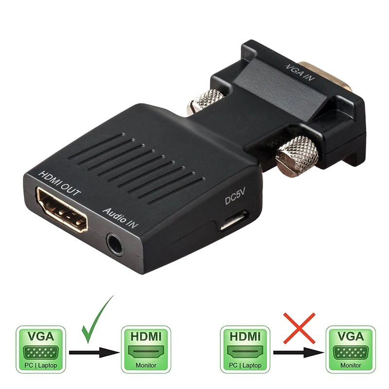 Amkle-VGA-to-HDMI-Adapter-Converter-VGA-Male-to-HDMI-Female-1080P-Video-Converter-with-Audio