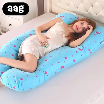 

AAG Multi-function Pregnancy Pillow 100% Cotton U Shape Maternity Side Sleepers Cushion Comfortable Body Waist Support Pillow