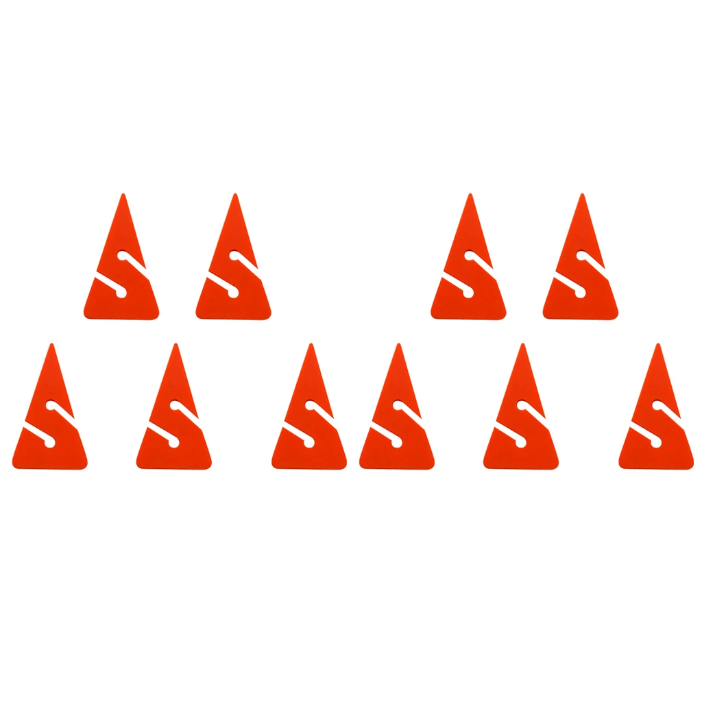 10 Pieces Compact Triangle Shaped PVC Dive Directional Rope Line Arrow Markers for Scuba Cave and Wreck Diving Safety Gear 