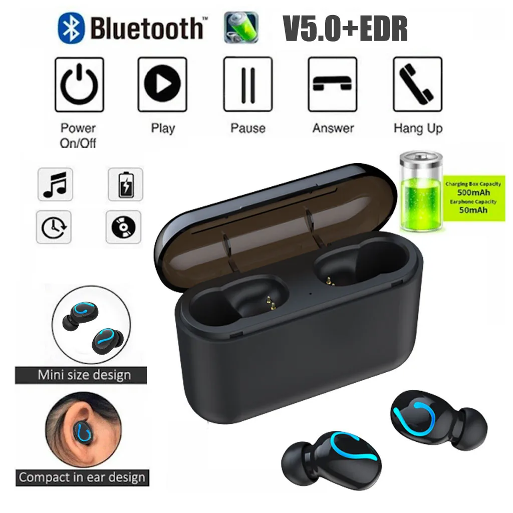 Горячая Bluetooth гарнитура Беспроводные спортивные наушники HD шумоподавление с микрофоном для iPhone громкой связи Наушники гарнитуры микрофон Спорт