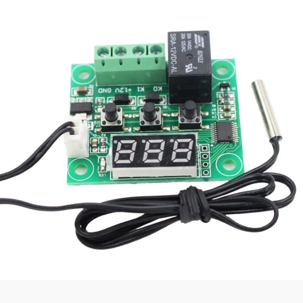 EPULA 12V Цифровой термостат Контроль температуры Переключатель 12V+ сенсор - Комплект: A