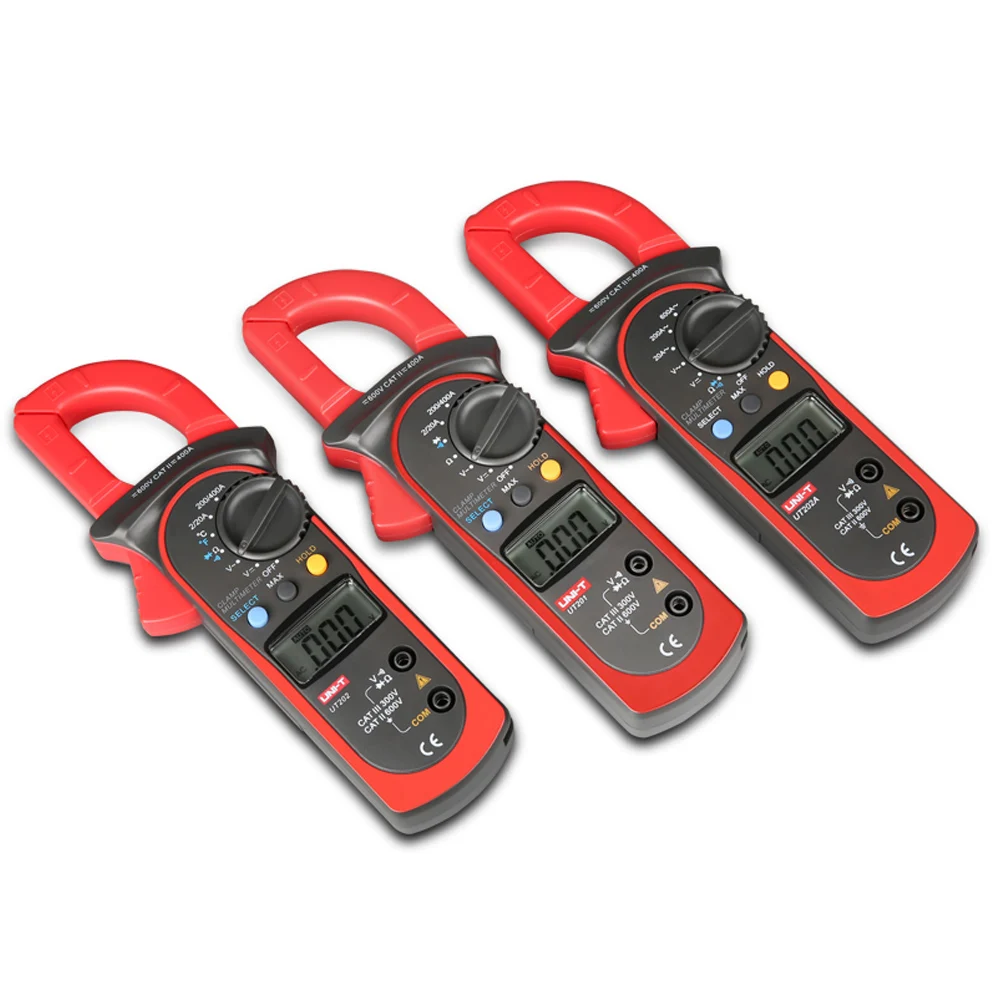 UNI-T UT202A Digital Current Clamp Meters 400-600A AC/DC Voltmeter AC Current Meter Resistance Tester NCV Multimeters