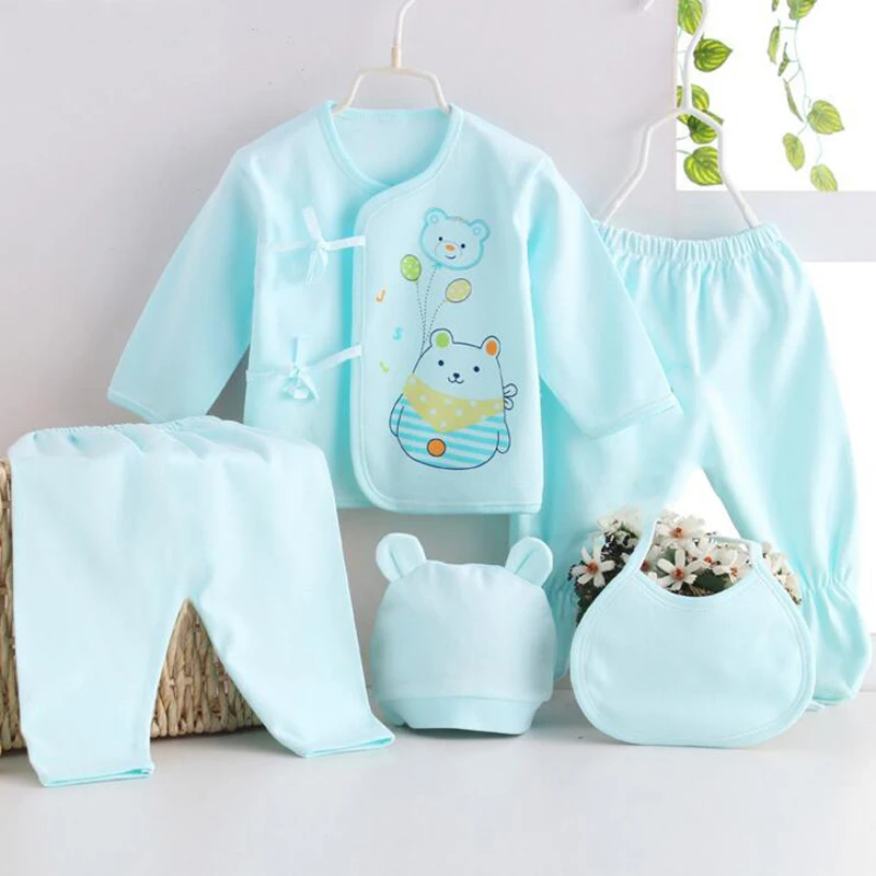 Одежда для новорожденных девочек; комплекты для малышей; рубашки+ повседневные штаны; костюмы для детей из 5 предметов