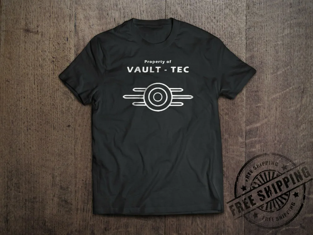 Vault-Tec Vault Tec Video Game новая мужская футболка с коротким рукавом 2019 Мода 100% хлопок Slim Fit Top для рубашки с принтом на заказ