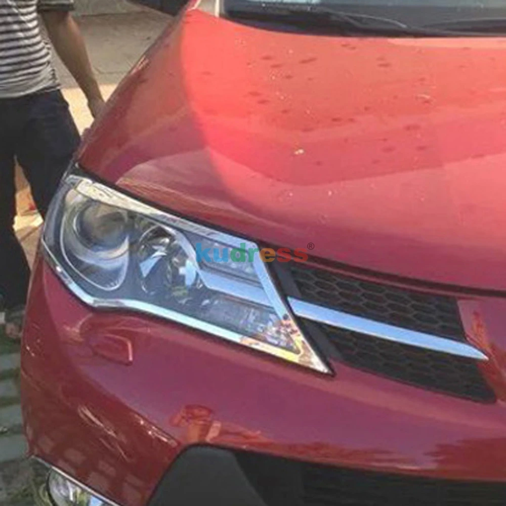 Для Toyota RAV4 для Toyota Previa RAV 4 ABS хромированные передние фары лампы фары Накладка абажур 2 шт./компл. стайлинга автомобилей