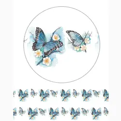 Красивая Голубая бабочка Васи Бумага маскировки DIY Скрапбукинг декоры декоративные Наклейки подарочная упаковка Стикеры