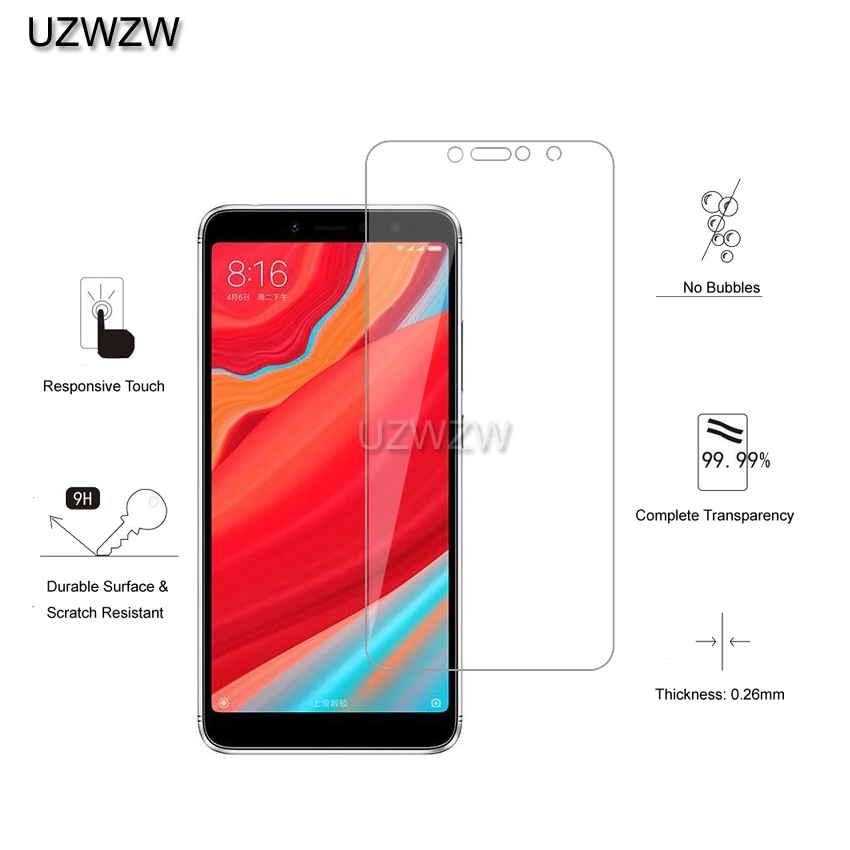 2 قطعة ل Xiaomi Redmi S2 قسط 2.5D 0.26 مللي متر الزجاج المقسى واقي للشاشة ل Xiaomi Redmi S2 زجاج واقي