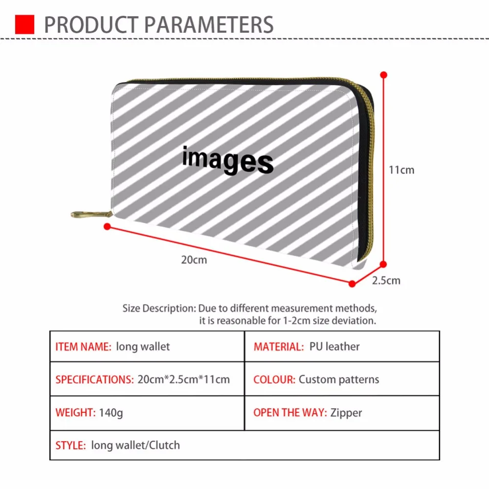 Женский Длинный Бумажник Индивидуальные изображения