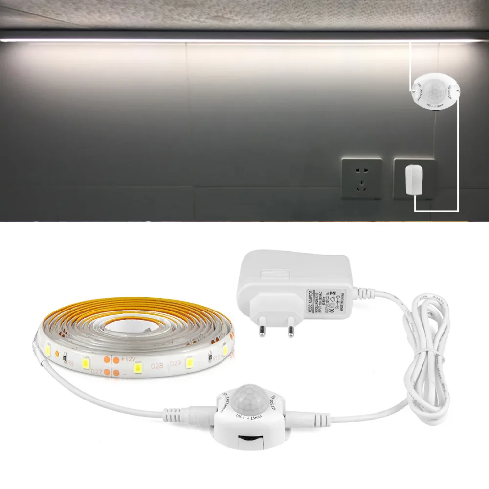 

PIR Wireless LED Night Light With Motion Sensor Lighting Waterproof Kichen Night Lamp Cabinet Stairs Bedroom Sensor Light