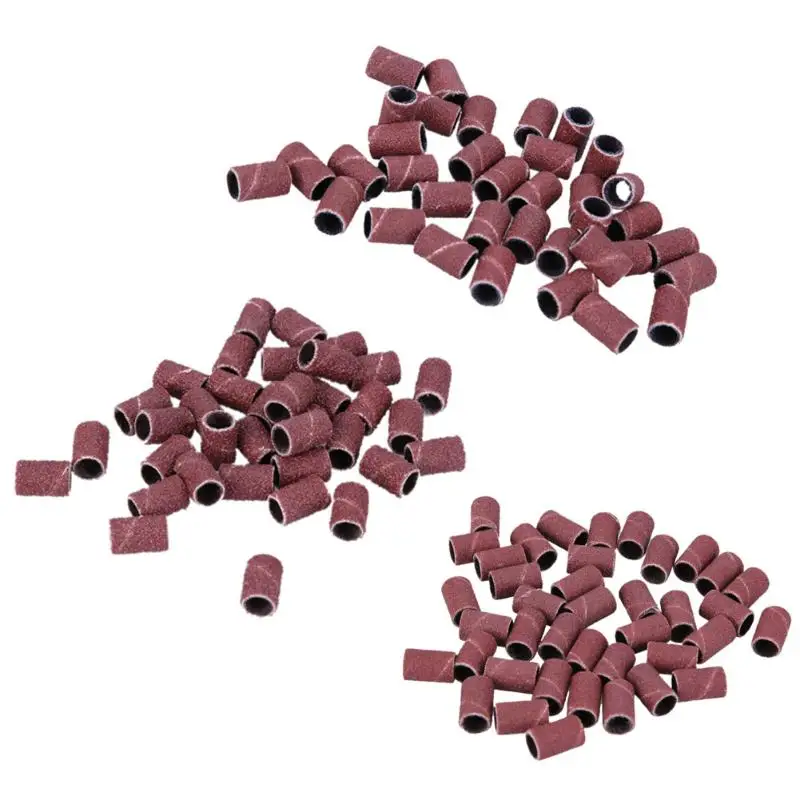 

100pcs/Lot 1 bag Nail Art Sanding Bands Grinding head for Manicure Pedicure Drill Machine Nail Art tips nail Tool accessories