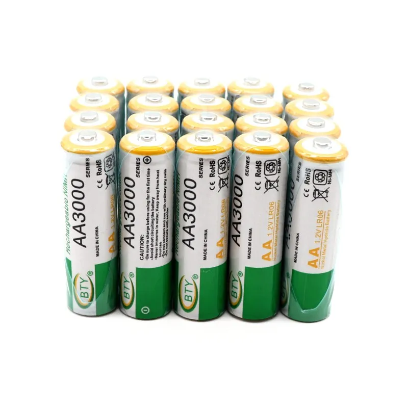 Новинка 1,2 V AA Аккумуляторная Батарея 3000mah AA NiMH 1,2 V Ni-MH 2A предварительно заряженные аккумуляторные батареи