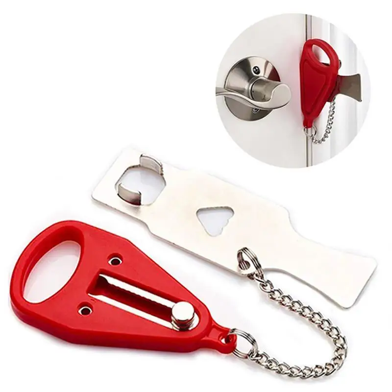 

Portable Safety Door Lock Anti-Theft Travel Lock School Door Lockdown Lock Security Lock Home Hardware Accessories