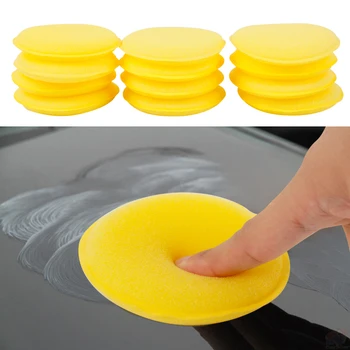 

Congis 12pcs/lot Car Vehicle Wax Polish Foam Sponge Hand Soft Wax Yellow Sponge Pad/Buffer for Car Detailing Care Wash Clean