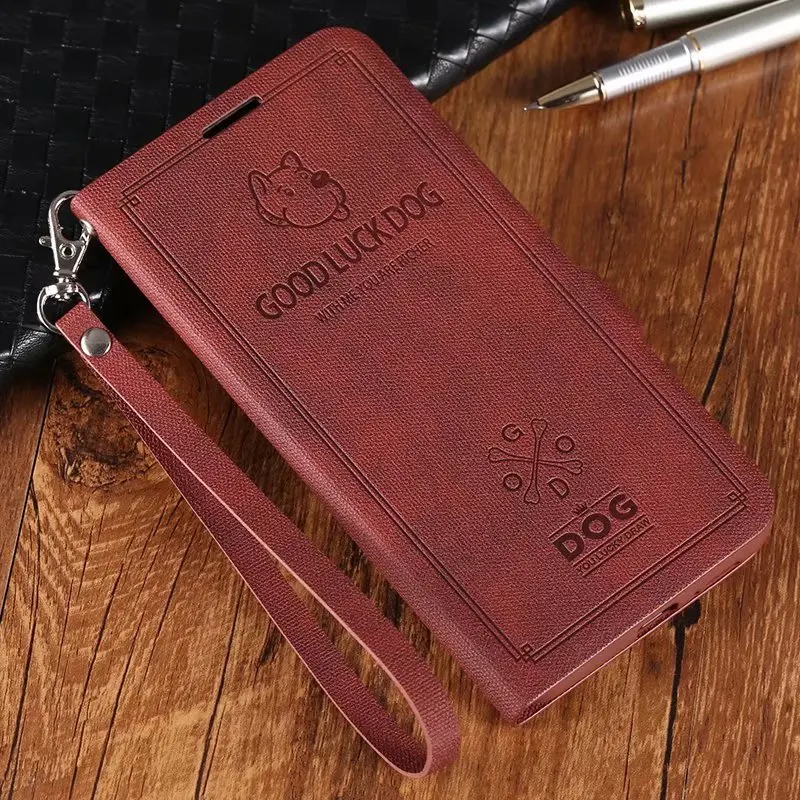 

For Huawei Honor 8X Case Vintage Flip Wallet Stand Leather Case Honor 8X Max Pattern cover Soft Silicone case strap Phone Bags