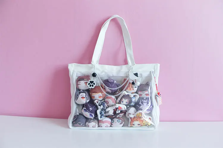 Стильная Милая Сумочка для девочек kawaii Прозрачная сумка Школьные сумки