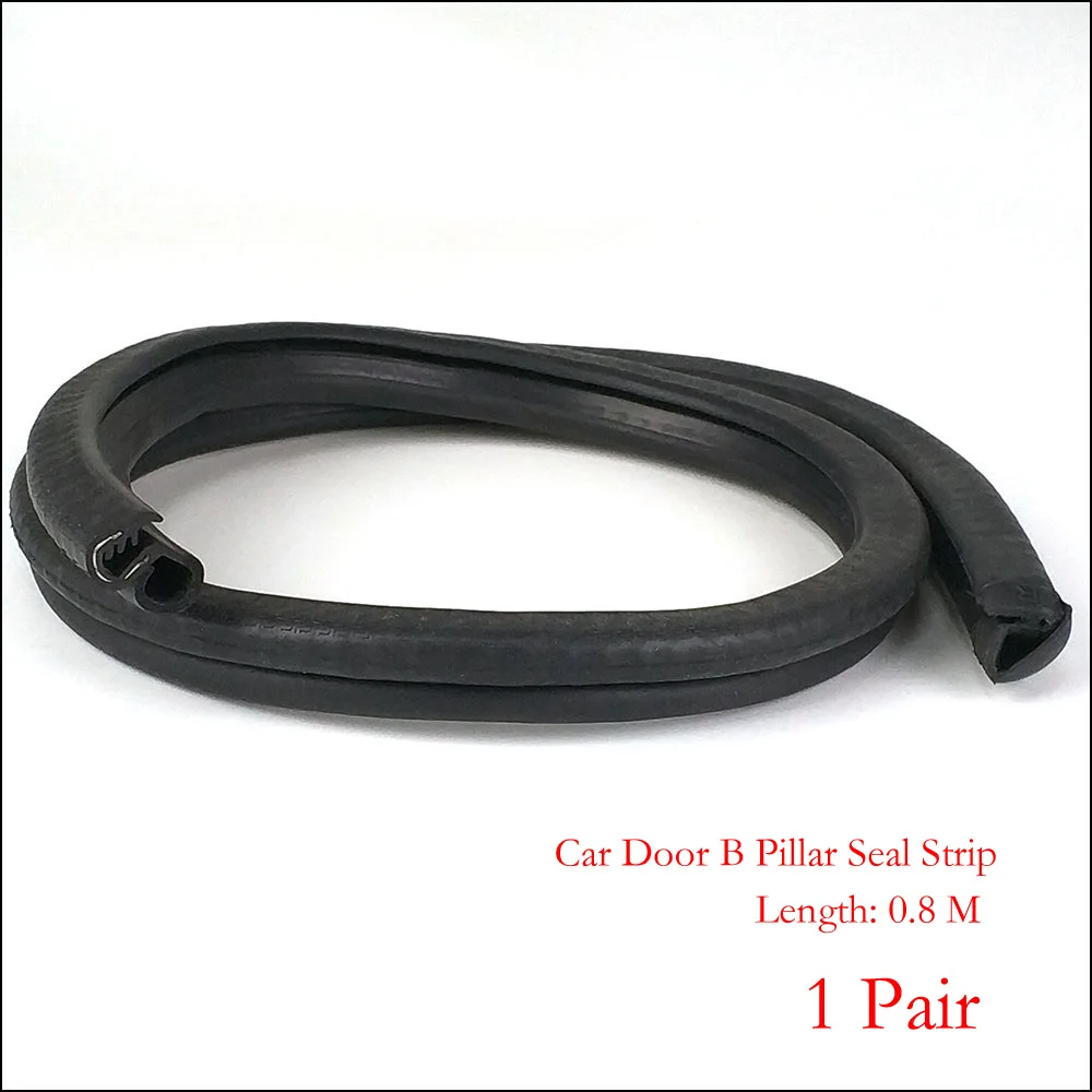 1Pair 0.8M Car Door B Pillar Rubber Seal Strip For VW Golf 4 5 6 For