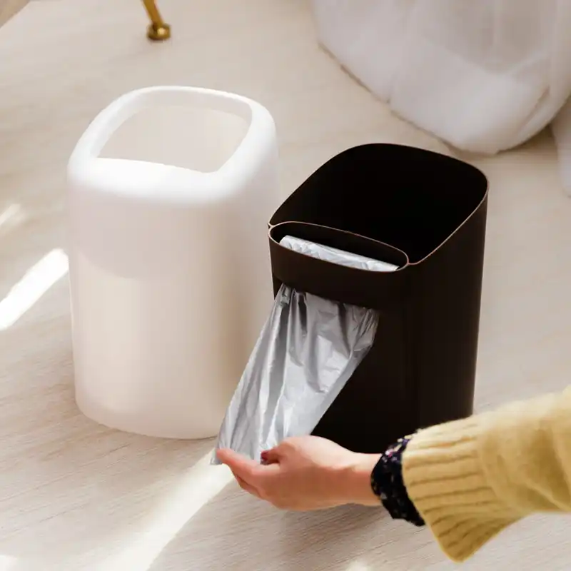 Coverless Narrow Bathroom Trash Can Waste Bin Kitchen Office Home Storage Box Dustbin Garbage
