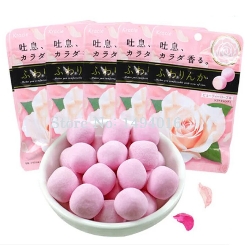 

Kracie Rose flavor Japanese Candy Snacks Sweets Food Candies,Magical Fragrant Body Sugar Rose Scent Fresh Breath Good Smell