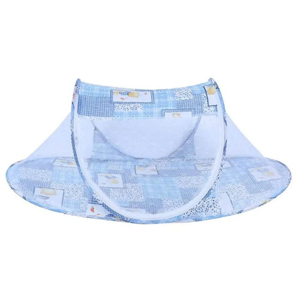 cheap Foldable Cushion Baby Kid Summer Home Crib Safety Insect Protection Mosquito Net Outdoor Cartoon Ship With Mattress Portable