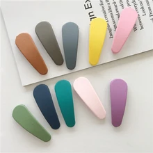 Presilha de cabelo em forma de geométrica, acessório de cabelo novo simples de cor de doce, 2 peças
