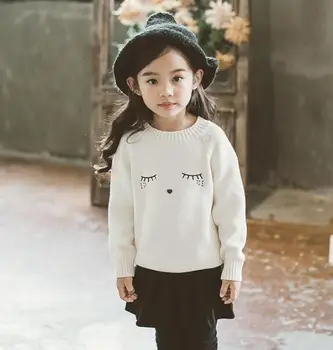 

Wholesale 5pcs/lot Baby girl sweater kids clothing long sleeve eyelash pullover girl sweater 1-5T sylvia 556964021267