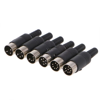 

Male DIN Plug Socket Connector 3/4/5/6/7/8 PIN Chassis Cable Mount