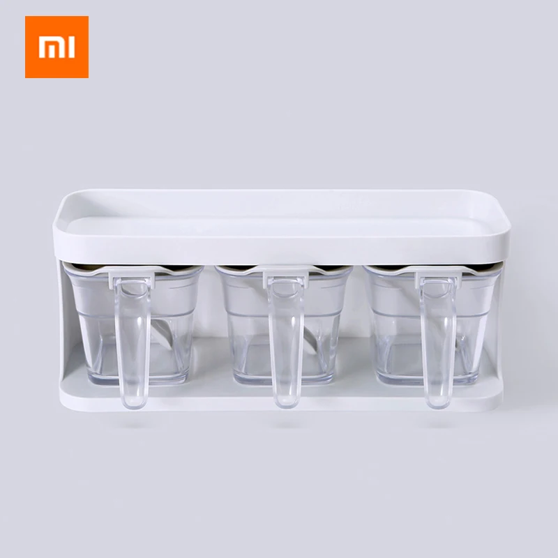 

Xiaomi Youpin living drawer type spice box 370mL*3pcs Neat storage anti-Dust Convenient use for mi home better life new