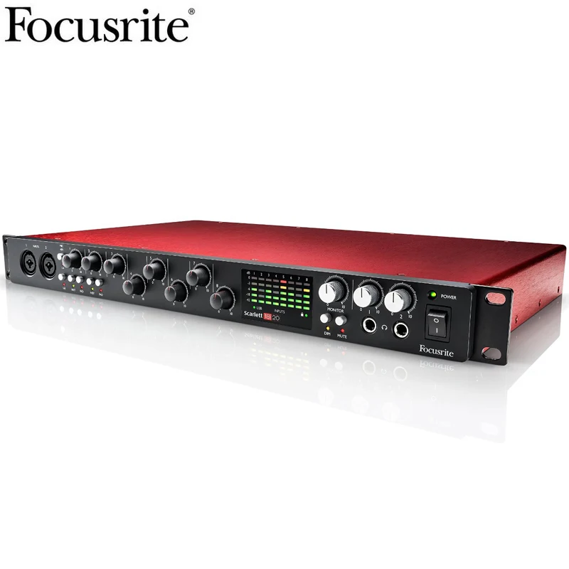 Обновление версии Focusrite Scarlett 18i20 2nd generation MKII 18 дюймов/20 из usb-аудио интерфейс 8-канальный видеорегистратор записывающий динамик Звуковая карта