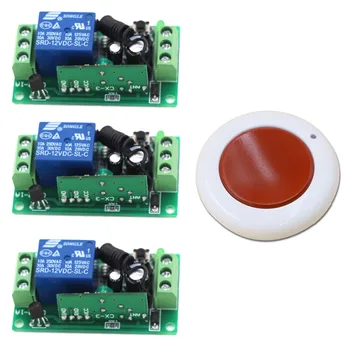 

Free Shipping 9V 12V 24V 1CH RF Wireless Remote Control Switch System Transmitter and Receiver RF Controller and Remote control