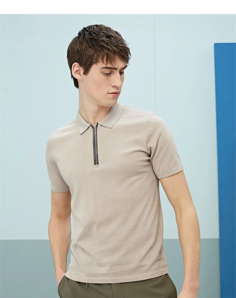 MuLS Luxury Real Silk Polo Shirt Men Knitted Half Zipper Polo Shirt Mulberry Silk Short Sleeve Soft Comfortable Plus Size 4XL 6