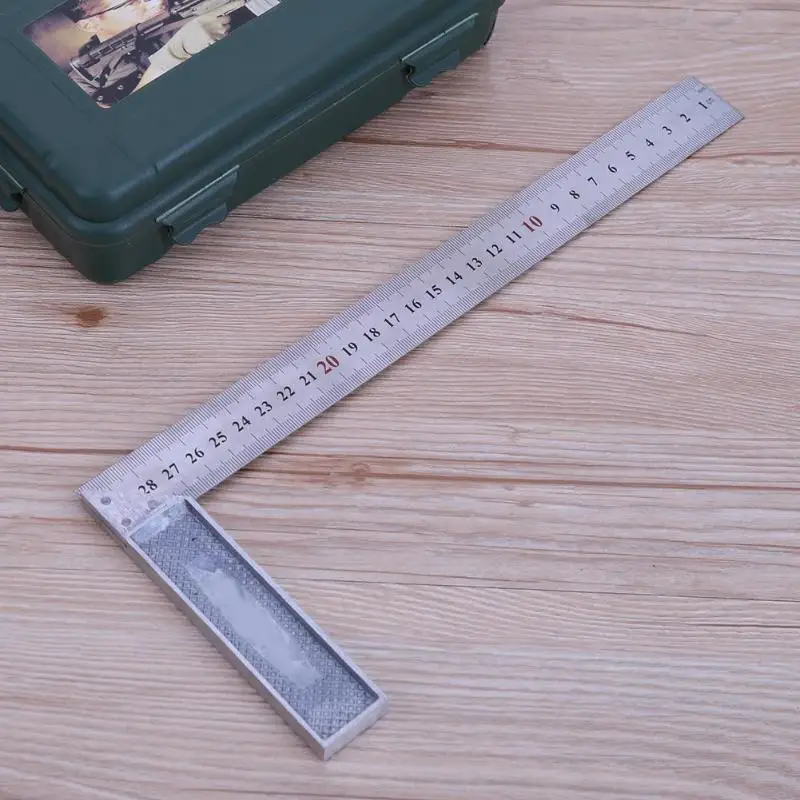 

90 Degree Right Angle Ruler Try Square 30cm 1mm Metal Steel Engineers Try Square Set Woodworking Wood Measuring Tool