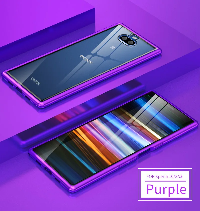 Металлический чехол для телефона s для sony Xperia 10 Plus, чехол, Роскошный металлический алюминиевый чехол из закаленного стекла для sony Xperia 10, чехол