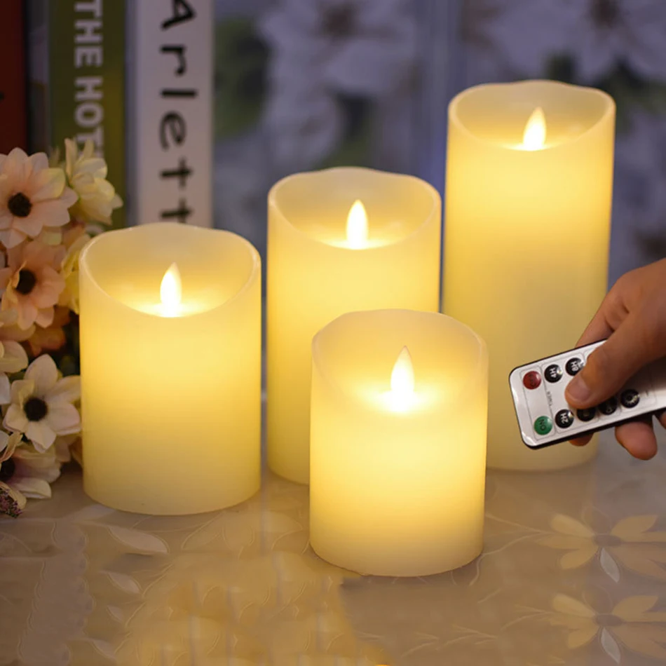 

flameless timer remote control led wax candle, Made by Paraffin wax with dancing flame,Halloween/Christmas candles lighting