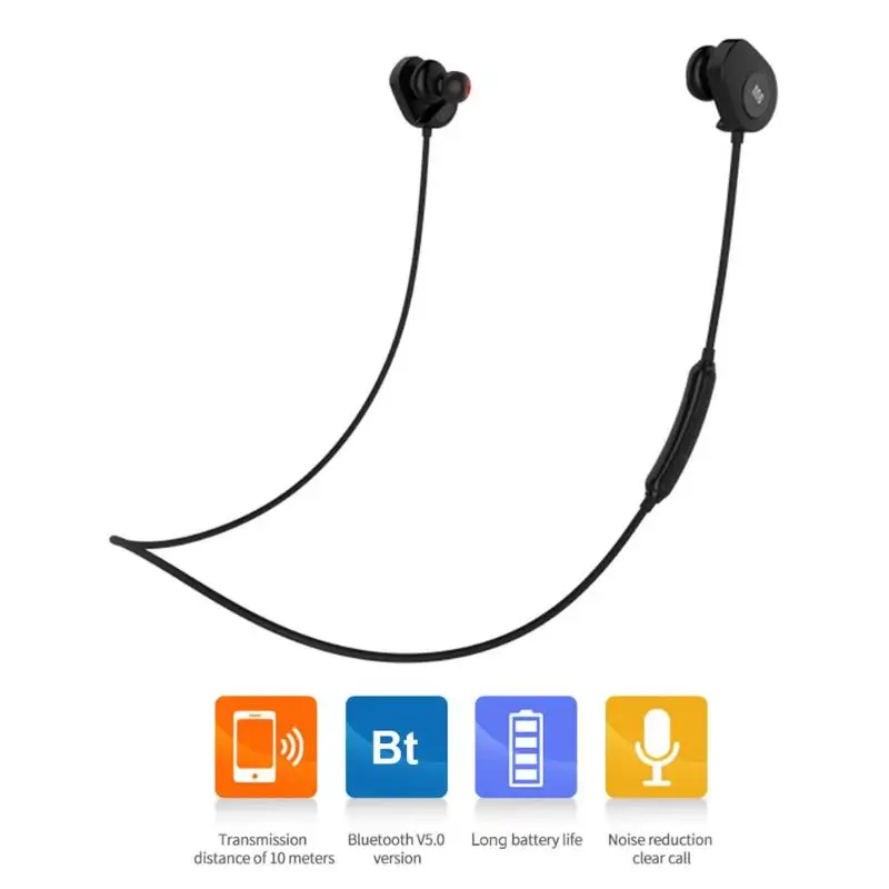 M6 монитор сердечного ритма Bluetooth 5,0 наушники Водонепроницаемый Беспроводной наушники 3D стерео объемного гарнитура супер быстрое сопряжение для Android и iOS