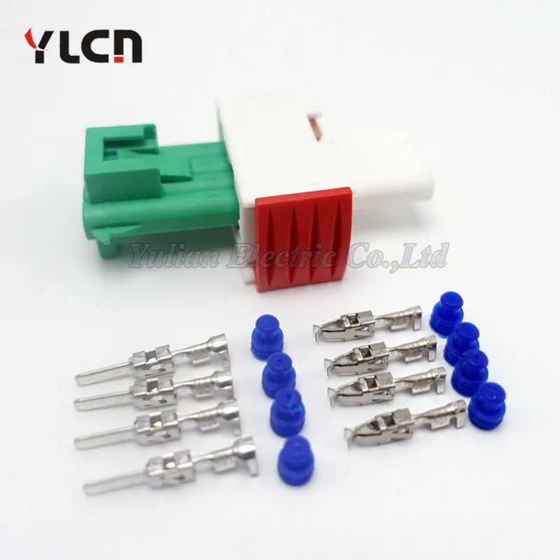 

New High Quality 1 Set Kit 4Pin Way Auto Waterproof Oxygen Sensor Electric Wire Connectors Femal Male Green Set 144998-5