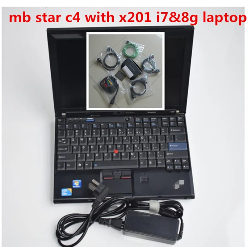 Новейший 2020/12 SSD MB STAR C4 автоматический диагностический инструмент с X201 I7 и 8G