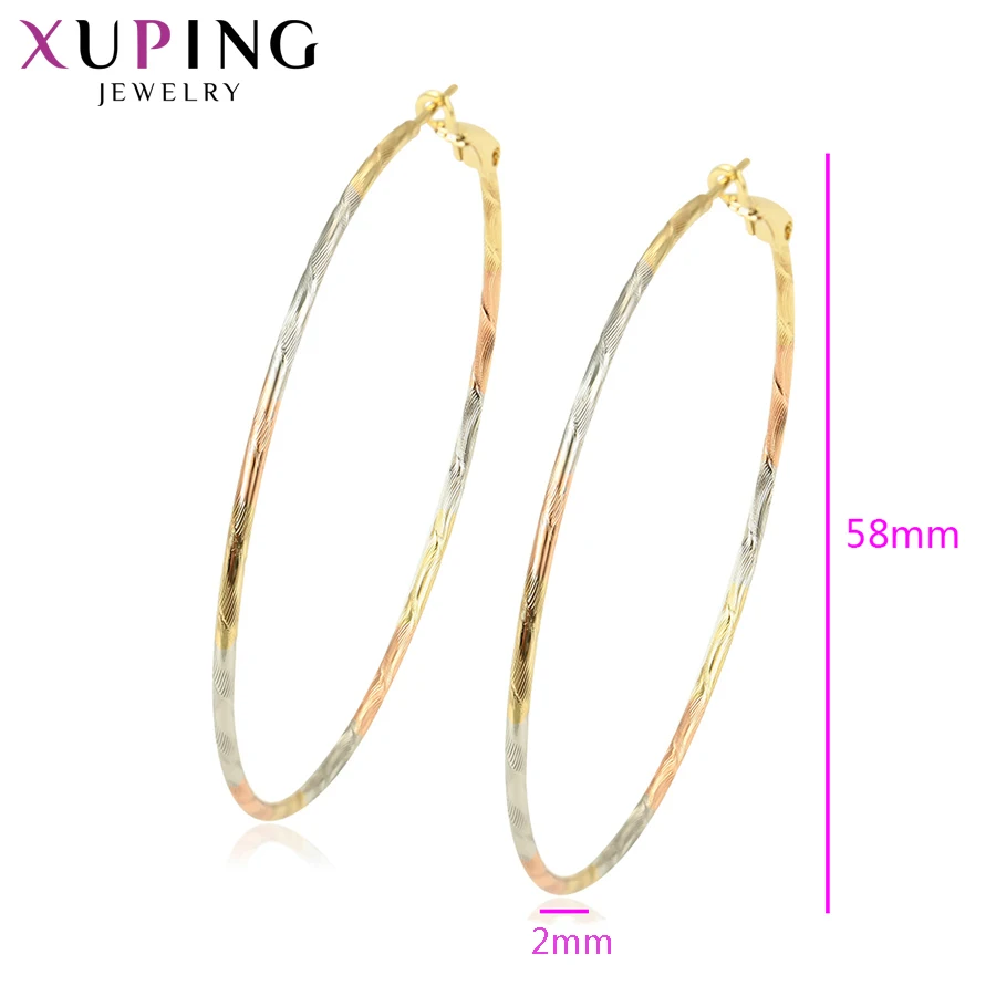 Xuping Европейский стиль серьги-кольца Личность Большой Круглый ювелирные изделия для девочек выпускные подарки S101.7-97481