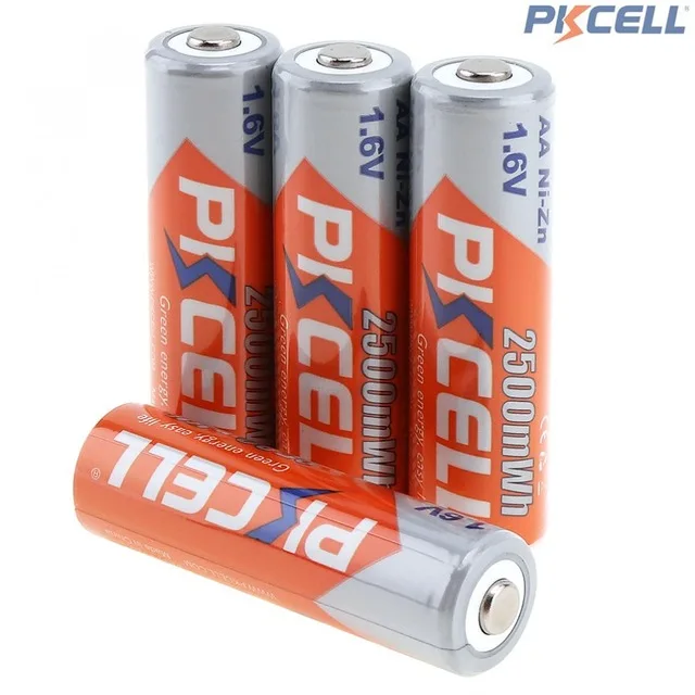 

4pcs 2500mAh 1.6V Ni-Zn AA Rechargeable Battery with Over-current Protection for Toys / Digital Camera / MP4