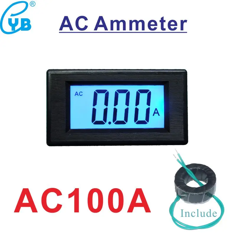 

LCD Digital AC Ammeter Current Tester Current Meter Amp Panel Meter Power DC 5V 24V DC/AC 8-12V Include Transformer AC 100A